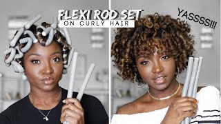 Flexi Rod Set on Wet Natural Hair  Made Beautiful New TRUE [upl. by Allianora]