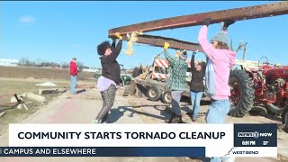 Evansville community continues tornado cleanup [upl. by Schacker]