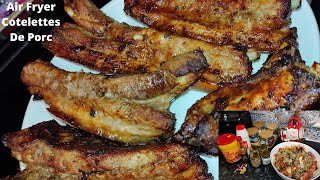 Air Fryer Cotelettes De Porc en moins de 15 min  Juicy air fryer pork [upl. by Ahtelra]