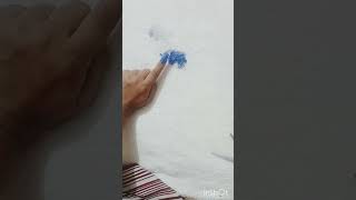 Blue glitter powder nail art 💅 [upl. by Haeli693]