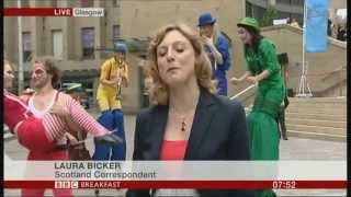 LAURA BICKER BBC ONE Breakfast  23 July 2013  COMMONWEALTH GAMES GLASGOW [upl. by Eatnoed]