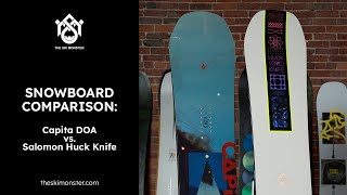 Snowboard Comparison Capita DOA vs Salomon Huck Knife [upl. by Aloeda]