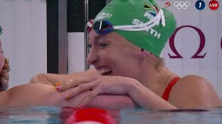 Tatjana Schoenmaker Wins Gold for South Africa in Swimming 100 Metre Breaststroke Olympics 2024 [upl. by Theurich]