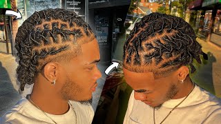 crispy dreadlock cornrows 💆🏽‍♂️ Barrel Twists  Loc Vlog 5 [upl. by Bob]