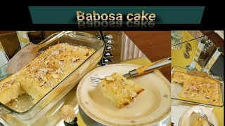 How to make babousa cake  middle estren recipe babosa cake [upl. by Samford]