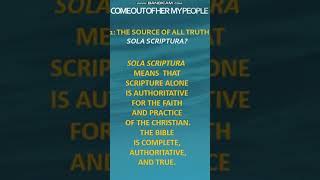 Sola Scriptura is not correct shorts [upl. by Lifton270]