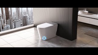 Keytime Smart Toilet w Tank Built in Auto OpenClose Lid Heated Seat Touchless Auto Sensor Flush [upl. by Storm76]