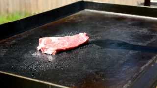 How to cook perfect steak on a blackstone griddle [upl. by Naenaj935]