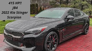 415 Horsepower KIA Stinger Scorpion GT2 AWD JB4 Tuned Review test drivesound [upl. by Maxia]