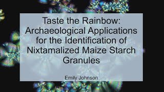 Archaeological Applications for Identification of Nixtamalized Maize Starch Granules [upl. by Ahsitil588]