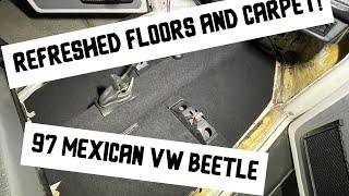 Renewing VW Beetle Floors and carpet [upl. by Eirot]