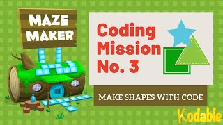 Make Mazes with Math Kodable Coding Mission No3  Beginner  Coding Activity [upl. by Cayla]