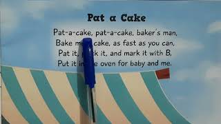 Pat A Cake LKG English Poem । Pat A Cake LKG English Rhyme । Pat A Cake । English Rhymes । Rhymes [upl. by Negiam]