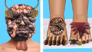 ASMR Treatment Foot  ASMR Treatment For Helping Guy  ASMR Relaxing 2D Animation [upl. by Eidnam]