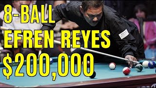 Magical EFREN REYES vs MIKE SIGEL 200000 8BALL [upl. by Naud]