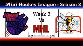 Mini Hockey League  Season 2  Week 3  Kessel Run Vs Hornets [upl. by Jabe]