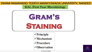 Gram Staining Differential Staining Principle Mechanism Procedure and Applications Marathi [upl. by Shiller]