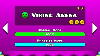 Geometry Dash Meltdown Walkthrough  Level 2 Viking Arena ALL COINS [upl. by Fried524]