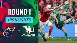 Munster v Connacht  Highlights  Round 1  URC 202425 [upl. by Bristow]