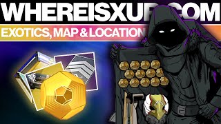 DESTINY 2  WHERE IS XUR  NEW EXOTICS LOCATION MAP  9321  WHEREISXURCOM [upl. by Euqirat]