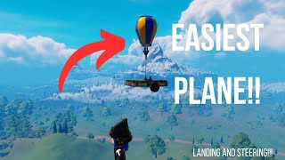 BUILD THE EASIEST PLANE IN LEGO FORTNITE WITH STEERING AND LANDING BEGINNER FRIENDLY [upl. by Eidaj]