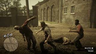 John Marston gets jumped in Saint Denis rdr2 reddeadredemption [upl. by Hayyikaz]