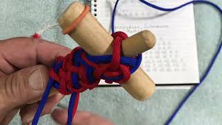 Tying a Herringbone Interweave in an 11 Part 4 BightCasa Knot using the “over” method [upl. by Yaresed]