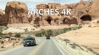 Arches National Park  Scenic Drive 4K HDR  Utah USA [upl. by Notgnihsaw]