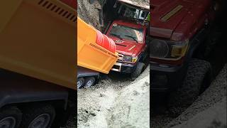 RC Truck stuck in the Sand my Excavator and 4by4 help tractor viralvideo [upl. by Gerger216]