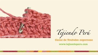 Crochet punto en relieve tomado por detrás del tejido [upl. by Viviane]