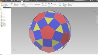 Rhombicosidodecahedron  Autodesk Inventor [upl. by Eesdnil]