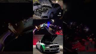 TURBO COYOTE VS TUEBO AUDI RS3 ‼️ audi rollracing mustang viralcars cars cartok [upl. by Enobe]