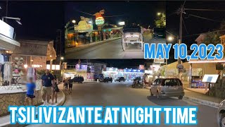 TSILIVI ZANTE ISLAND AT NIGHT TIME  May 102023  FULL TOUR AFTER MY WORK  BEAUTIFUL NIGHTin 4K [upl. by Oswald]