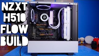 NZXT H510 Flow build guide setup with NZXT Kraken Z63 push pull and more [upl. by Siegel]