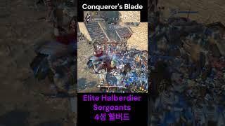 Eilte Halberdier Sergeants 4성 할버드의 임팩트Conquerors Blade 컨커러스 블레이드 [upl. by Aurita]