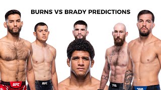 My Brady VS Burns Fight Night Predictions [upl. by Attenreb241]