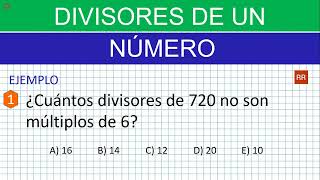 Divisores de un número  Conceptos básicos [upl. by Noira]