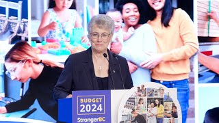 Budget 2024 Taking action for people families in BC [upl. by Airyt952]