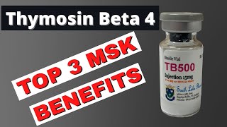 Thymosin Beta 4 Peptide  TB 500  Top 3 Musculoskeletal Benefits [upl. by Wallas]