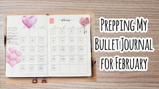 February Prep in my Bullet Journal  Currently Monthly and Wellness Pages [upl. by Neret]