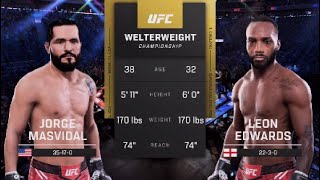 Jorge Masvidal Vs Leon Edward’s Full UFC Fight [upl. by Lebanna]