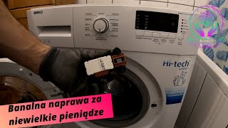 Pralka nie startuje nie blokuje drzwi nie pobiera wody Wymiana blokady drzwi w pralce Beko [upl. by Jason]