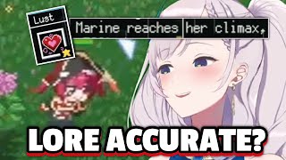 Reine reacts to Marines skill set in Holocure new update [upl. by Akemrehs967]