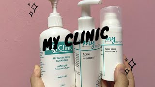 myclinic products review part 1  cleanser and moisturizer [upl. by Zela]