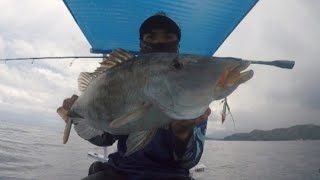 ultralight jigging capung penta series 4 lb RXN‼️Sambaran ikan babon bikin rel menjerit [upl. by Ellegna]