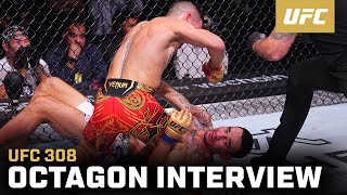 Ilia Topuria Octagon Interview  UFC 308 [upl. by Gerg]