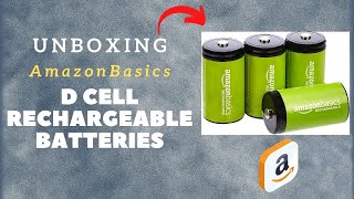 Unboxing AmazonBasics D Cell Rechargeable Batteries [upl. by Ytsim]