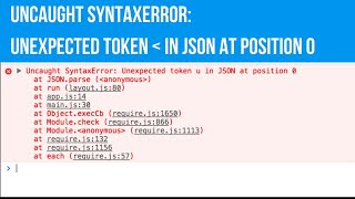 SyntaxError  Unexpected token in JSON at position 0  Fix Unexpected token in JSON error [upl. by Spense]