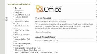 Office 2010 Toolkit and EZActivator 223  Activations Pack [upl. by Domella]