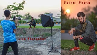 How to Use a Softbox with a Speedlight on Oudtoor in Evening Urdu Hindi [upl. by Neirual]